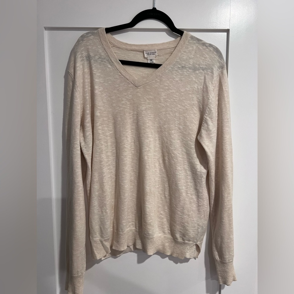 Club Monaco | Cream V-Neck Sweater